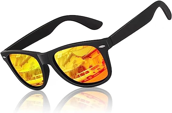 Sonnenbrille Herren Damen Polarisiert Retro Stil Rechteckig Vintage Klassisch Unisex UV400 Cat 3 CE