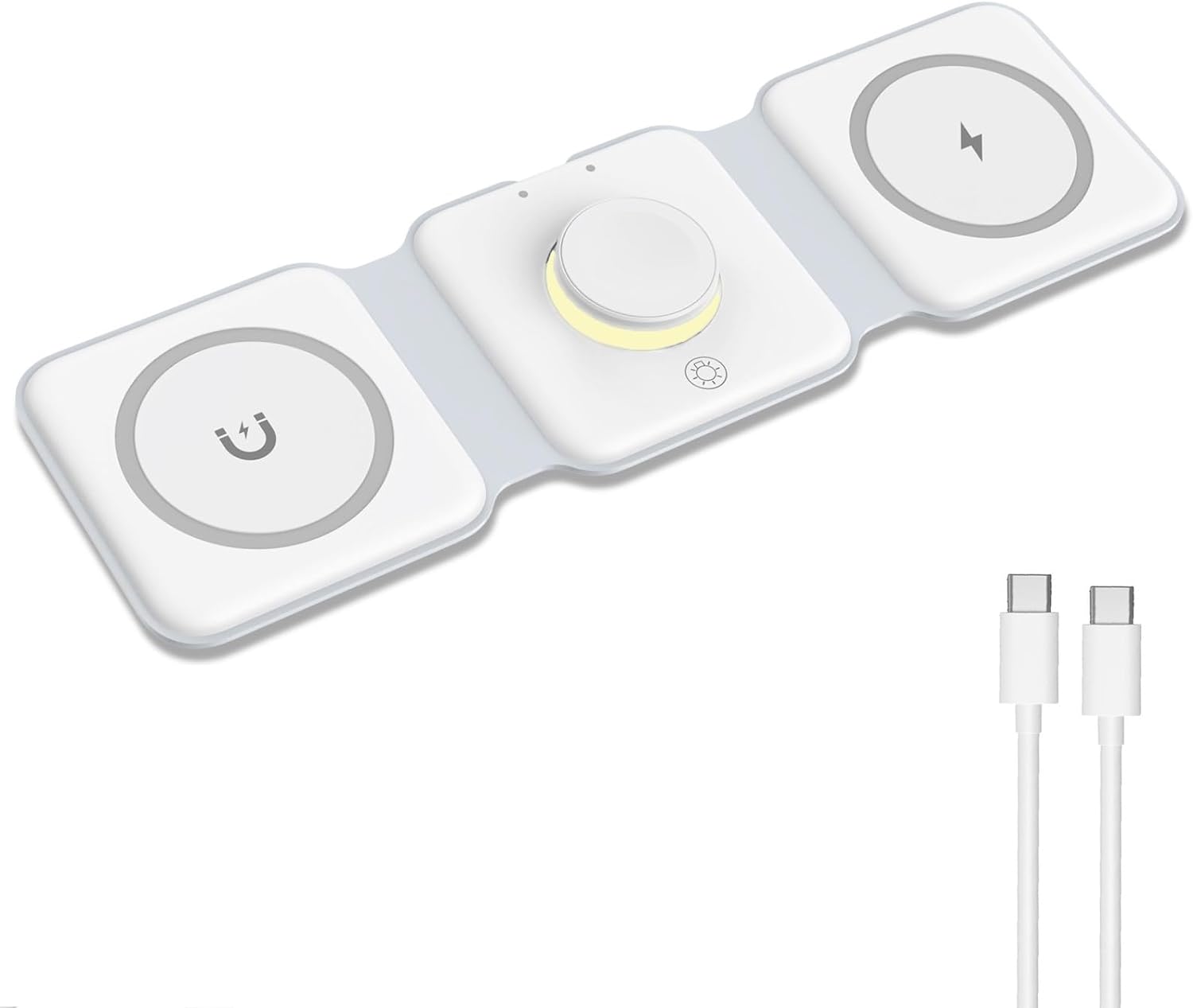 Induktive Wireless Charger mit Nachtlicht 3 in 1 