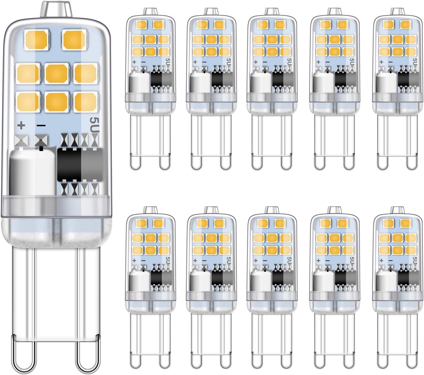 G9 LED leuchtmittel 2W Warmweiß 3000K Entspricht 15W 20W Halogen lampen