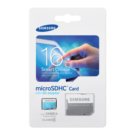 16GB MicroSD HC Card with SD Adapter - Class 6