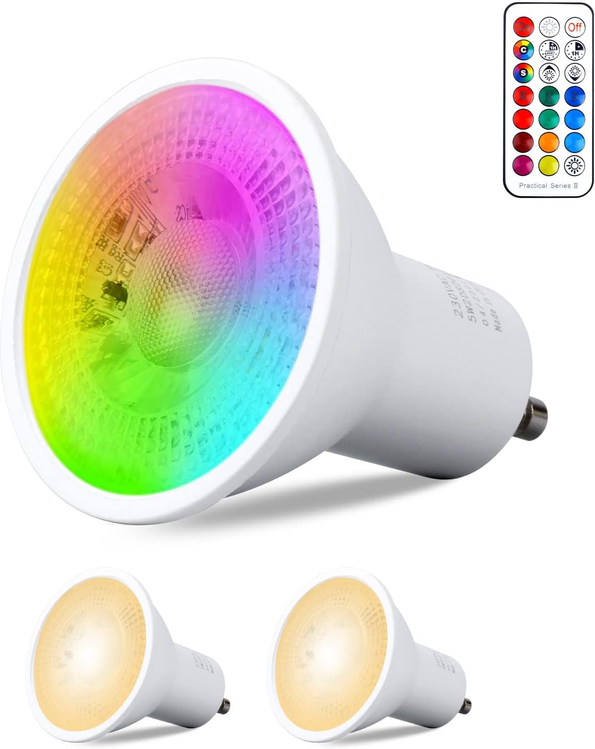 GU10 RGB LED Farbwechsel Lampen (2 Stück)